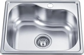 Chiuveta inox Inter Ceramic cu o cuva fara picurator finisaj inox satinat 47.5x40 cm