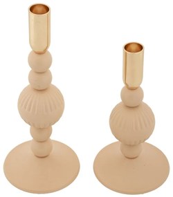 Mauro Ferretti Set Suport Lumanare Aster Roz 2 Bucati Cm Ø 10 X 20-25,3 | Aosom Romania