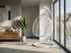 Scaun suspendat alb KOKON fara suport