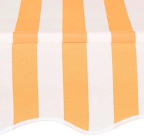 Copertina retractabila manual, portocaliu  alb, 150 cm, dungi portocaliu si alb, 150 cm