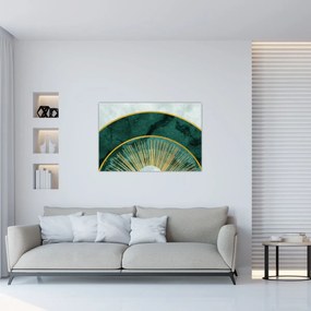 Tablou - Forme cu texturi aurii (90x60 cm)