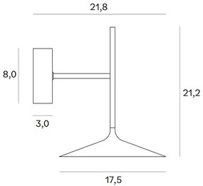 Lampă LED de perete MAXLIGHT W0303 HANA LED/6W/230V negru