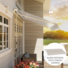 Outsunny Material de Înlocuire pentru Copertină Retractabilă, 282x250 cm, Gri | Aosom Romania