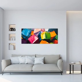 Tablou - Cuburi colorate (120x50 cm)