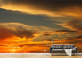 Tapet Premium Canvas - Apusul spectaculos al soarelui intr-o zi de vara