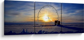 Tablou - peisaj polar (cu ceas) (90x30 cm)