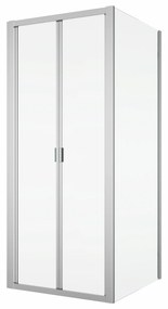 Cabina de dus 80x120 cm, cu usa pliabila culisanta, crom, Ronal Divera 800 mm, 1200 mm, Crom