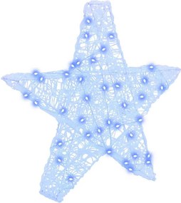 vidaXL Stea 3D cu 50 LED albastru 55 x 53.5 x 10 cm Acril