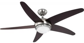 Candelabru Fabiola 0306, cu ventilator, 1xR7s, maro+nichel, IP20, Globo