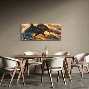 Tablou - Delfinii (120x50 cm)