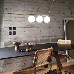 Lustră LED pe cablu Ideal Lux PERLINE 3xG9/3W/230V auriu