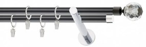 Galerie dubla KULACRISTAL PICIOR UNIVERSAL INOX,prindere perete 19/19 NEGRU (Alege marime: 280 cm)