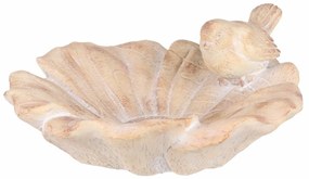 Adăpătoare pentru păsări cu flori și păsărel,ceramică MgO, 36 x 38 x 16 cm