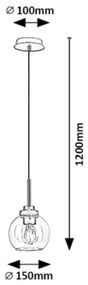 Pendul pentru baie design modern IP44 Tirina negru