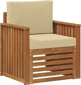 vidaXL Set de canapele de exterior cu pernă natural 71 x 63 x 73 cm