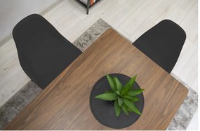 Scaune de sufragerie 4buc negre, stil scandinav Dark Classic