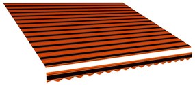 vidaXL Pânză de copertină, portocaliu și maro, 450 x 300 cm
