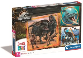 Jurassic World Allosaurus Puzzle Clementoni de 3x48 piese