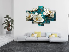 Tablou - Vitraliu cu magnolie (150x105 cm)