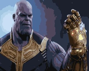 Pictura pe numere cu un cadru "Thanos" 50x40 cm