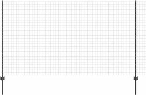 vidaXL Gard cu Stâlp Gri 1,4 x 10 m Oțel și PVC