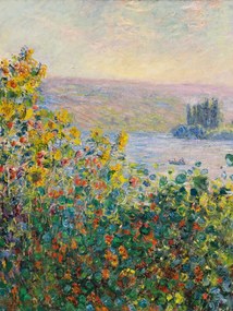 Reproducere Flower Beds in Vétheuil (1881), Claude Monet