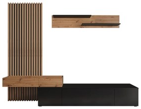 Comoda TV Litende Pako World Sonoma 249.5x42x199.5 cm