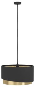 Lustră pe cablu Eglo 39925 MANDERLINE 1xE27/40W/230V negru/auriu