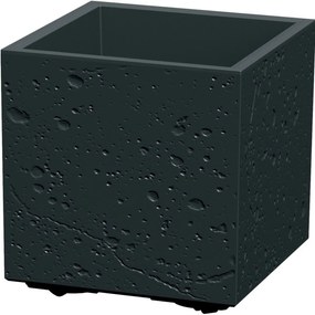 Ghiveci de flori SIERRA SQUARE BETON EFFECT 28,8cm , negru, S