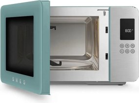 Cuptor cu microunde cu gratar 4in1 SMEG Collezione MOC01EGMEU, 1900 W, 29 l, 18 programe, Inchidere lina, Semnal sonor, Ecran LCD, Verde