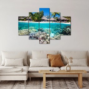 Tablou cu plaja pe insulă tropicală (150x105 cm)