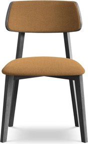 Scaun de dining teracotă din lemn masiv Niu – Makamii