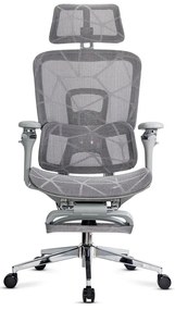 Scaun ergonomic pentru birou gri cu mesh și brațe reglabile 4D  SYYT 9520