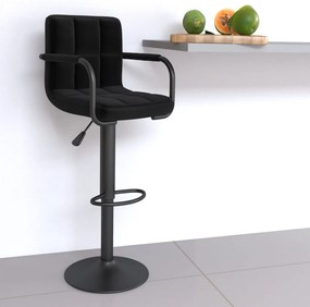 vidaXL Scaun de bar, negru, material textil