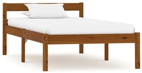 Cadru de pat, maro miere, 90 x 200 cm, lemn masiv de pin maro miere, 90 x 200 cm