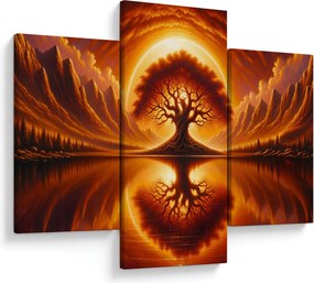 Tablou – Arbore în soare sângeriu (90x60 cm)