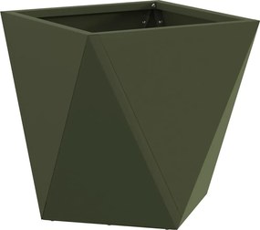 vidaXL Jardinieră Verde măsliniu 30 x 30 x 30 cm Oțel