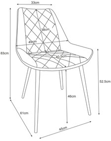 Scaun de sufragerie Sariel III (Negru). 1069575