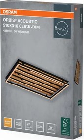 Osram - Plafonieră LED dimabilă ORBIS ACOUSTIC LED/30W/230V 51x31 cm pin
