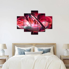 Tabloul fractalilor în roșu (150x105 cm)