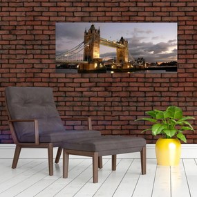 Tablou - Tower Bridge la noapte (120x50 cm)
