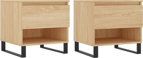 vidaXL Mese de cafea 2 buc. stejar sonoma 50x46x50 cm lemn compozit