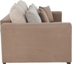 Canapea foarte spaţioasă, maro deschis, bej, crem, GILEN BIG SOFA