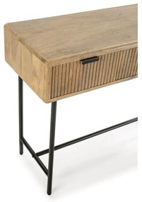 Masă consolă în culoare naturală din lemn de mango 38x100 cm Mundra – MOME