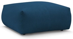 Taburet albastru închis cu tapițerie din catifea reiată Voltaire – Bobochic Paris