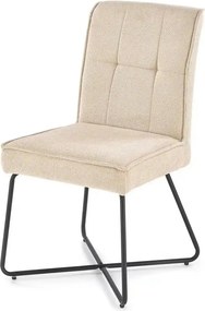 Scaun K534, bej/negru, stofa clasica/metal, 50x60x90 cm