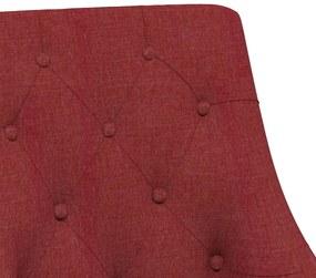 Scaune de bucatarie pivotante, 2 buc., rosu vin, textil 2, Bordo