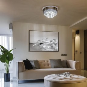 Brilagi - Plafonieră LED cu cristale VELURE 5xE14/40W/230V neagră