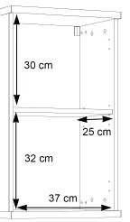 Dulap suspendat pentru baie VENOM, antracit/maro