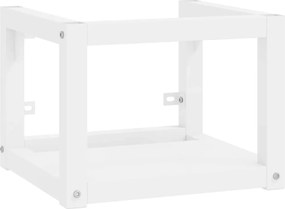 vidaXL Cadru chiuvetă de baie pentru perete, alb, 40x38x31 cm, fier